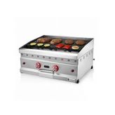 Silverinox Doğalgazlı Set Üstü Lavtaşlı Izgara 70 Cm