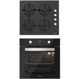 Silverline BO6502B02 - CS5343B01 Siyah 2'li Ankastre Set
