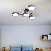 Sima Avize Simaavize Modern Ahşap Led Avize Gri