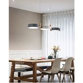 Sima Avize Simaavize Wooden Led Avize Gri