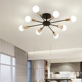 Sima Modern Chander Avize 8'li - Gold - Siyah