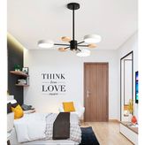 Simaavize Ahşap Detaylı Hanging LED Avize - Beyaz - Beyaz