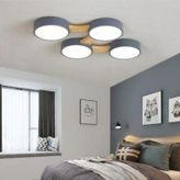 SimaAvize Minimalist Modern Led 4’lü Avize Gri