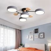 Simaavize Modern Ahşap LED Gri 4'lü Avize
