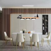 Simaavize Modern Creative Led Yemek Avize siyah