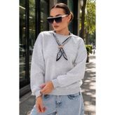 ŞİMAL Kadın Fular Detaylı Oversize Sweatshirt 265128 -