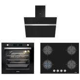 Simfer 7381 - 3653 - 8611 3'lü Siyah Ankastre Set