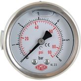 SİMGA Çap Ø100 mm Pano Tip Gliserinli Manometre 0-6 bar