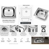 Şimşek Krom Lavabo Eviyesi 45*50