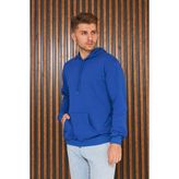 Simyon Erkek Regular Fit Kapüşonlu Kanguru Cepli Uzun Kollu Sweatshirt - Mavi