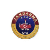 Single Sword Jandarma Asayiş Plastik Yuvarlak Arma - Patch - Peç