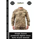 Single Sword Jandarma Eğitim Uzun Kollu Kışlık Gömlek Mevsimlik Giysi Kamp Giysisi Fonksiyonel Giyim