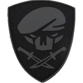 Single Sword Komando Bere - Bıçak Plastik Patch - Peç - Renk: Siyah - Standart
