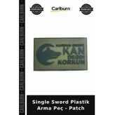 Single Sword Plastik Arma Peç - Patch Askeri Armalar Kıyafet Süsü Ürünü