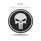Single Sword Single Sword Kurukafa Nakış Patch - Nakış Arma Peç, Siyah-Beyaz
