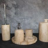 Sipahi Marble Traverten 7 Parça Banyo Seti