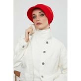 Siperlikli Penye Şapka Bone,B-73 Kırmızı