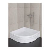 Sırduş 80x80x16 cm Oval Panelli Duş Teknesi