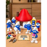 Şirinler Oyuncak 7 Şirin 1 Ev Seti Smurfs