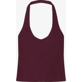 Sırt Dekolteli Halter Yaka Basic Atlet Mürdüm