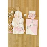 Sitilin Bebek Bornoz Seti - Pembe - Beyaz