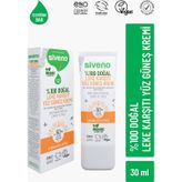Siveno 100 Doğal Leke Karşıtı Aydınlatıcı Çinko Mineral Filtre UVA UVB SPF50+ 30 ML Yüz Güneş Kremi