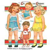 Six Little Steppers Paper Dolls