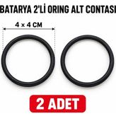 Siyah ''2'li Batarya Oring Alt Contası'' 4X4CM