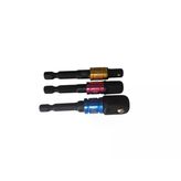 Siyah 3 Parça Bits Adaptörü Seti (1/2" - 3/8" - 1/4")