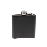 Siyah 6 Oz Çelik Cep İçki Kanyak Matarası