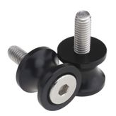 Siyah 8mm M8 CNC Alüminyum Motosiklet Bisiklet Aksesuarları Kaymak Spaddle Standı Bobin Adaptörü