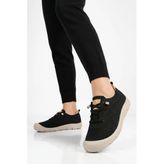 Siyah Anorak Örme Kadın Casual Ayakkabı