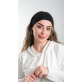 Siyah Bandana Saç Bandı Viskon Düz 3012_01