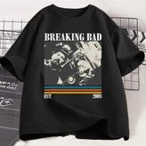 Siyah Breaking Bad Vintage Gevşek Elbise Es