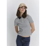 Siyah Çizgili Beyaz Polo Tişört 1613505-86625