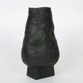 Siyah Dalgalı Vazo 24*22*31 Cm