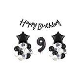 Siyah Doğum Günü Yaş Balon Set, 9