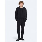 Siyah Düz Modern Fit Örme Takım Elbise 6 Drop