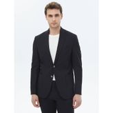 Siyah Düz Modern Fit Takım Elbise