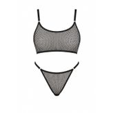 Siyah File Bralet ve Tanga Fantazi İç Giyim Takımı TM1477
