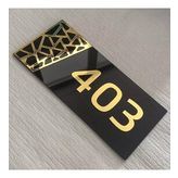 Siyah & Gold Pattern Seri Kapı Numarası