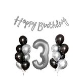 Siyah Gümüş Lateks Yaş Balon Seti, 3