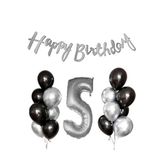 Siyah Gümüş Lateks Yaş Balon Seti, 5