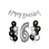 Siyah Gümüş Lateks Yaş Balon Seti, 6