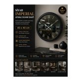 Siyah Imperial Aynalı 40 X 40 Cm Duvar Saati