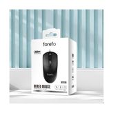 Siyah Kablolu Mouse USB Siyah 3D Optik Mouse Kablolu Modern Tasarım - Black