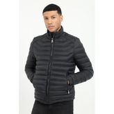 Siyah Kapitone Slim Fit Erkek Mont