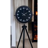 Siyah Lüks Sade Tripod Ayaklı Saat