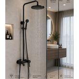 Siyah Modern Banyo Duş Seti