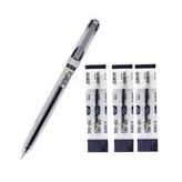 Siyah My Gel 0.5mm Ince Iğne Uçlu Jel Kalem 1 Adet ve Kalem Yedeği 3 Adet Dong-A My-jel Pilot Kalem Yedeği